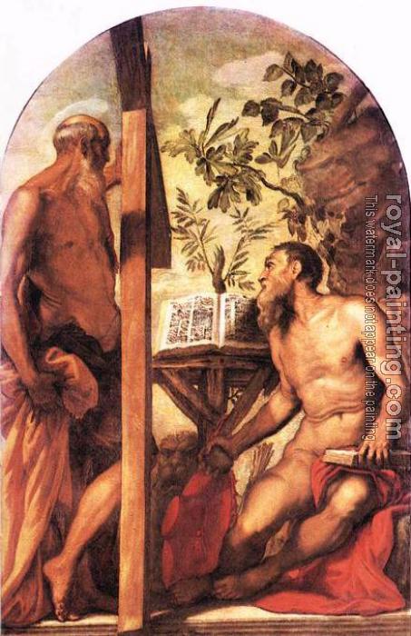 Jacopo Robusti Tintoretto : St Jerome and St Andrew